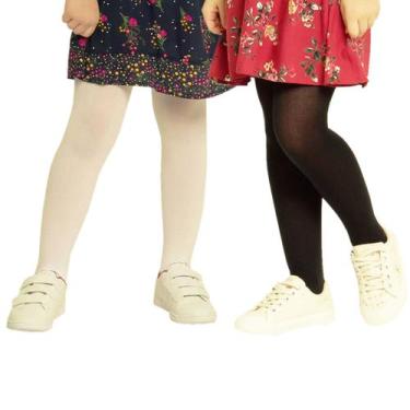 Imagem de Meia Calça Infantil Juvenil com Pé Grossa Fio 40 Quentinha Vários Tama
