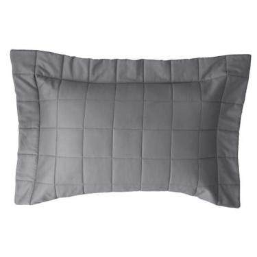 Imagem de Porta Travesseiro 50 x 70cm Square 300 Fios Kacyumara, Silver