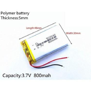 Imagem de 1 Peça 503048 Para Bike Bryton 530 3,7v Com 2 Fios 800mah - - KMIG