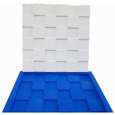 Imagem de Forma Silicone Gesso Parede 3D - Xadrez - Xmoldes Formas 3D