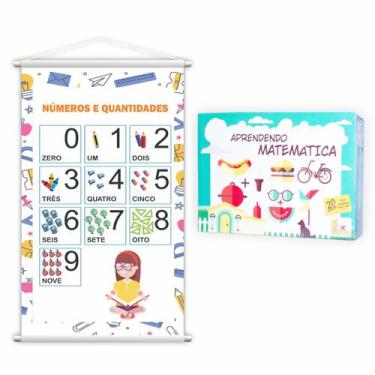 Imagem de Kit Jogo Aprendendo Matemática + Banner Números 0 a 9 P - PlimShop