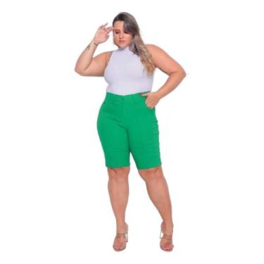 Imagem de Bermuda Feminina Bengaline Plus Size Lycra 42 Ao 52 Social - BC Girls,