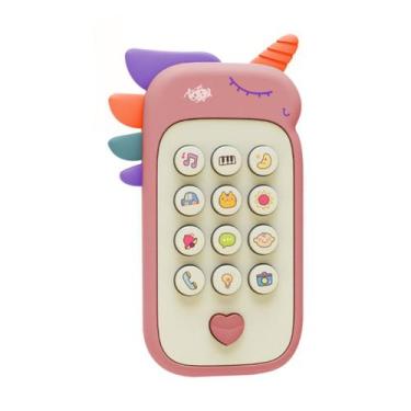 Imagem de Baby Phone Brinquedo 2 em 1 Mordedor Mácio Telefone com +50 Sons Senso