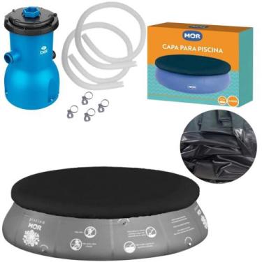 Imagem de Kit Capa + Forro Para Piscina 2400 Lts Mor+ Filtro 110V 3028 L/H