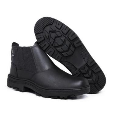 Imagem de Bota Botina Trabalho Segurança CA Bico PVC Frentista Obra Pedreiro Sch 210-Masculino