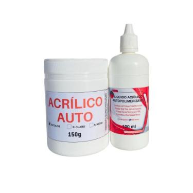 Imagem de Resina Acrílica Autopolimerizavel Consertos E Reparos 150gr + 100ml - 