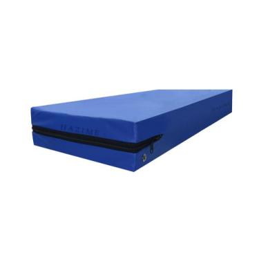 Imagem de Capa colchão impermeavel hospitalar solteiro 88 x 188 x 30 cm - azul -