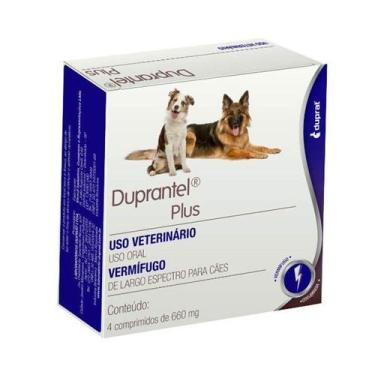 Imagem de Vermífugo Duprantel Plus para Cães com 4 Comprimidos - Laboratório Dup