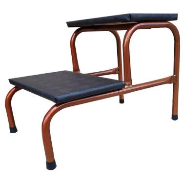 Imagem de Escada Escadinha 2 Degraus Maca e Depilação Estética Cor Bronze Medcom