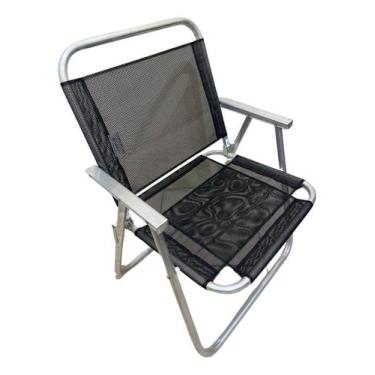 Imagem de Cadeira De Praia Conforto Oversize 140kg Sanete Ronchetti, Preto