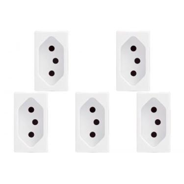 Imagem de Kit C/5 - Modulo Soprano Ilus (Tomada 20A Branca) 5Ub99004