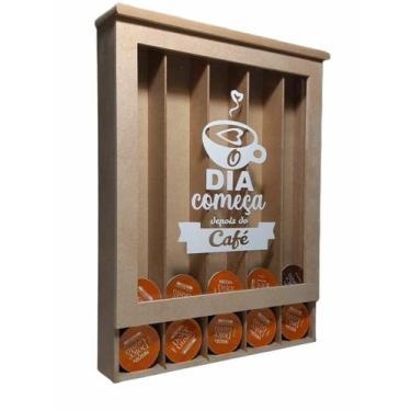 Imagem de Suporte em mdf exclusivo para 35 cápsulas Dolce Gusto - Lindas frases 