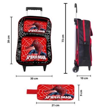 Imagem de Mochila escolar infantil do Homen Aranha com Rodinha - LOBETRIX