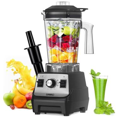 Imagem de Liquidificador de Bancada Profissional 1,7L com Lâminas de Aço Inoxidável, Sem BPA e Trava de Segurança, 110V 1800W, OMMO, Preto