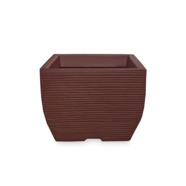 Imagem de Vaso De Planta Quadrado Decorar Polietileno 30X40 Chocolate - Foster P
