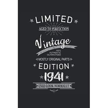 Imagem de 80th Birthday Limited 80 Years Edition 1941 Graphic Deko Vintage: CALENDAR - Funny retro birthday present, gift idea - A5 (6x9) - 150 pages - DAILY ... book, to-do list, birthday, vintage, saying