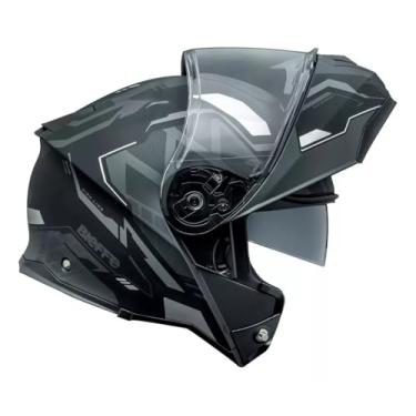 Imagem de Capacete Escamoteável Com Óculos Solar Interno Bieffe B-Dynamic Attractie Preto Fosco Grafite - 62