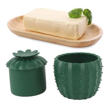 Imagem de Crock de Manteiga de Silicone Amarelo, Espalhamento Flexível, Nível de água Transparente, Design Conveniente, Protetor de Manteiga Francesa Com Tampa para de