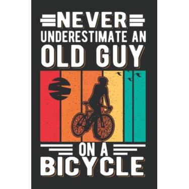 Imagem de Fahrrad Notizbuch: Fahrrad Alter Mann Fahrradtour Radfahrer / 6x9 Zoll / 120 linierte Seiten