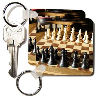 Imagem de 3dRose Argentina, El Calafate, tabuleiro de xadrez, jogo - SA01 MME0236 - Michele Molinari - chaveiros, 5,7 x 11,4 cm, conjunto de 2 (kc_85390_1)