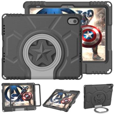 Imagem de DICEKOO Capa infantil para iPad 11ª/10ª geração de 10,9 polegadas, versão 2025/2022, com protetor de tela integrado, durável, à prova de impacto, com suporte, capa infantil para Apple iPad 10 Gen 10