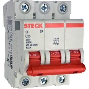Imagem de Disjuntor Steck ''Din'' Tripolar 25A. C