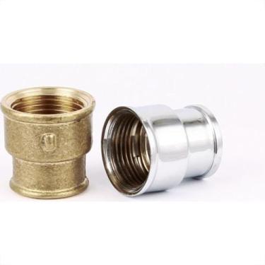 Imagem de Luva Latao Metais Rei Reducao 3/4X1/2'' Cromada 10156 - METAIS REIS