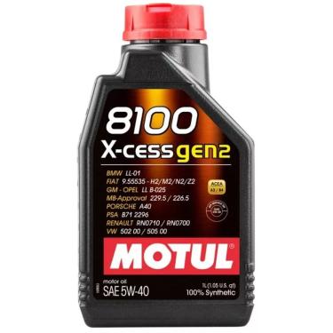 Imagem de Oleo 100% Sintético Motor Motul 8100 X-cess Gen2 SAE 5w40 1l 