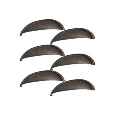 Imagem de 6 Unidades Puxador Concha Meia Lua P/Gaveta Armario Móveis (Bronze Envelhecido)