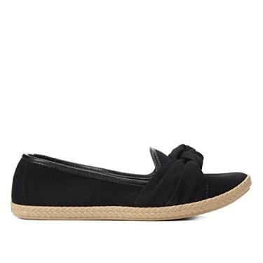 Imagem de Sapatilha Feminina Moleca Laço Bico Redondo Preto 40