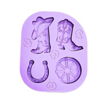Imagem de F1807 molde de silicone cowboy confeitaria biscuit - Confeitaria dos M