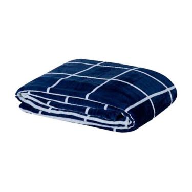 Imagem de Manta Microfibra Para Cama Solteiro Estampa Grid 2,20 x 1,50 Soft Aust