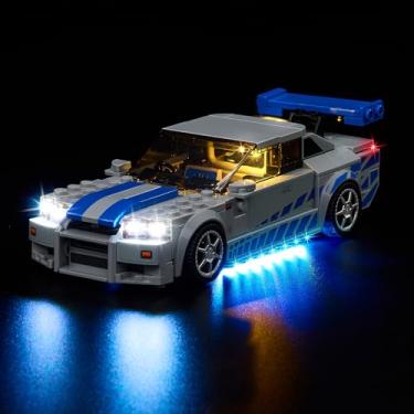 Imagem de Kyglaring LED Lighting Kit (No Model) Designed for Lego 2 Fast 2 Furious Nissan Skyline GT-R (R34) 76917 Race Car Model Building kit - Without Lego Set (Classic Version)
