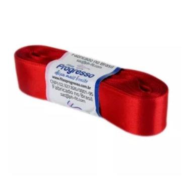 Imagem de Fita de Cetim Progresso 22mm nº5 - 10m Cor 209 Vermelho - 01 unidade -