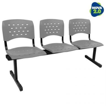 Imagem de Longarina 3 lugares WP Plus De Plástico Polipropileno LG flex Reforçad