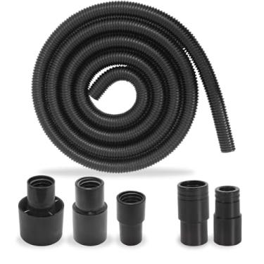 Imagem de Kit de mangueira de ferramenta elétrica de coleta de poeira de 3 metros de comprimento para vários tipos/marcas de ferramentas elétricas e aspiradores de oficina com acessórios rosqueados (mangueira