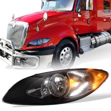 Imagem de YUANJUFITT Substituição do lado esquerdo do motorista do farol para semi caminhões internacionais Prostar Pro Star 2008-2016 [inclui todas as lâmpadas] Conjunto DOT SAE aprovado LH