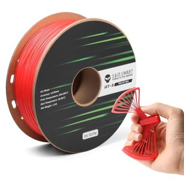 Imagem de SainSmart Filamento Tpu 1,75 Mm, Gt-3 Filamento Flexível Para Impressora 3D Para Impressão De Alta Velocidade 500 Mm/S, Vermelho, Carretel De 2,2 Lbs (1 Kg), Precisão Dimensional +/- 0,04 Mm
