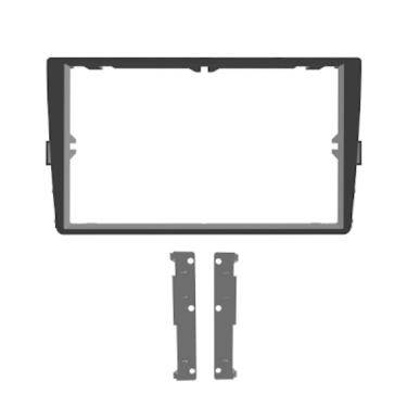 Imagem de Moldura 8 Pioneer VW Novo Polo, Virtus 18/23, T-Cross 19/23, Nivus 20/23 - Preto - Fiamon