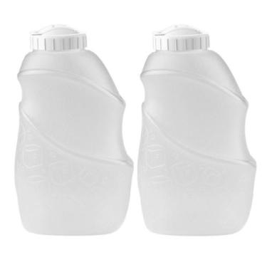 Imagem de 2 Garrafa De Água Jarra Suco Geladeira Tampa Higiênica 2 Litros Grande