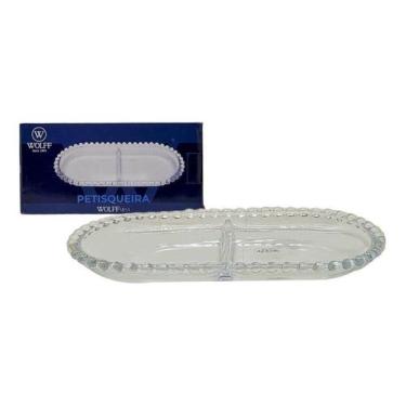 Imagem de Petisqueira De Cristal Oval Com Divisória 24 Cm - Wolff