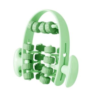 Imagem de harayaa Rolo de massageador de pernas rolos musculares convenientes Equipamento exclusivo MASSAGEM de TECIDO de PROFUNIDADE 24 RODAS para FAMÍLIA de DA, Verde