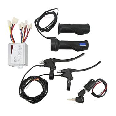 Imagem de 24V 500W Escova Motor Controlador Kit, Bicicleta Elétrica Conversão Kit Com Porta Elétrica Bloqueio Freio Punho Universal Acelerador Punho