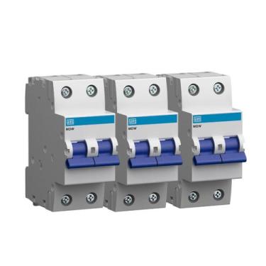Imagem de Aproveite: Kit com 3 Minidisjuntores Weg Bipolar MDW-C63-2 63A Curva C
