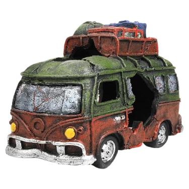 Imagem de Ｂｅｓｇａ Ornamento de aquário peixe decoração de peixes brinquedos de brinquedos de brinquedos micro paisagem hideaway paisagismo decoração de ônibus afundado