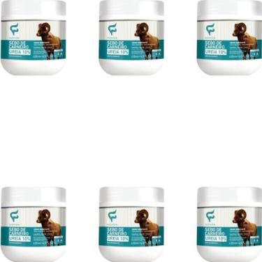 Imagem de 6 Creme Hidratante Fashion Cosméticos Sebo de Carneiro Ureia 10% Pote 
