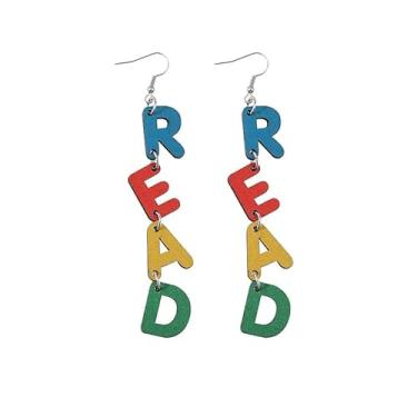 Imagem de Brincos para professores, brincos de lápis para mulheres, meninas, lindos lápis de maçã, em forma de régua, brincos de madeira leves para professores, colorido, presente de agradecimento ao professor,