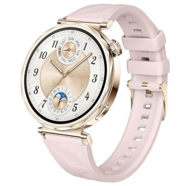 Imagem de DEALELE Pulseiras de substituição compatíveis com Huawei Watch GT5 Pro 42 mm / GT5 41 mm / GT4 41 mm/Garmin Venu 3S / Forerunner 265S / Fossil Gen 6, pulseira de silicone macio de cristal de gelo de