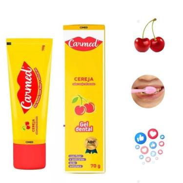 Imagem de Gel Dental Carmed Cereja Flúor Anticáries Pasta De Dente 70g - CIMED