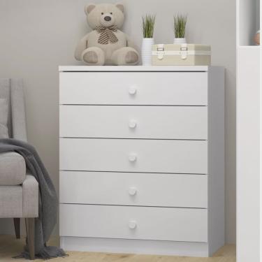 Imagem de Cômoda Infantil 5 Gavetas Lápis de Cor Espresso Móveis